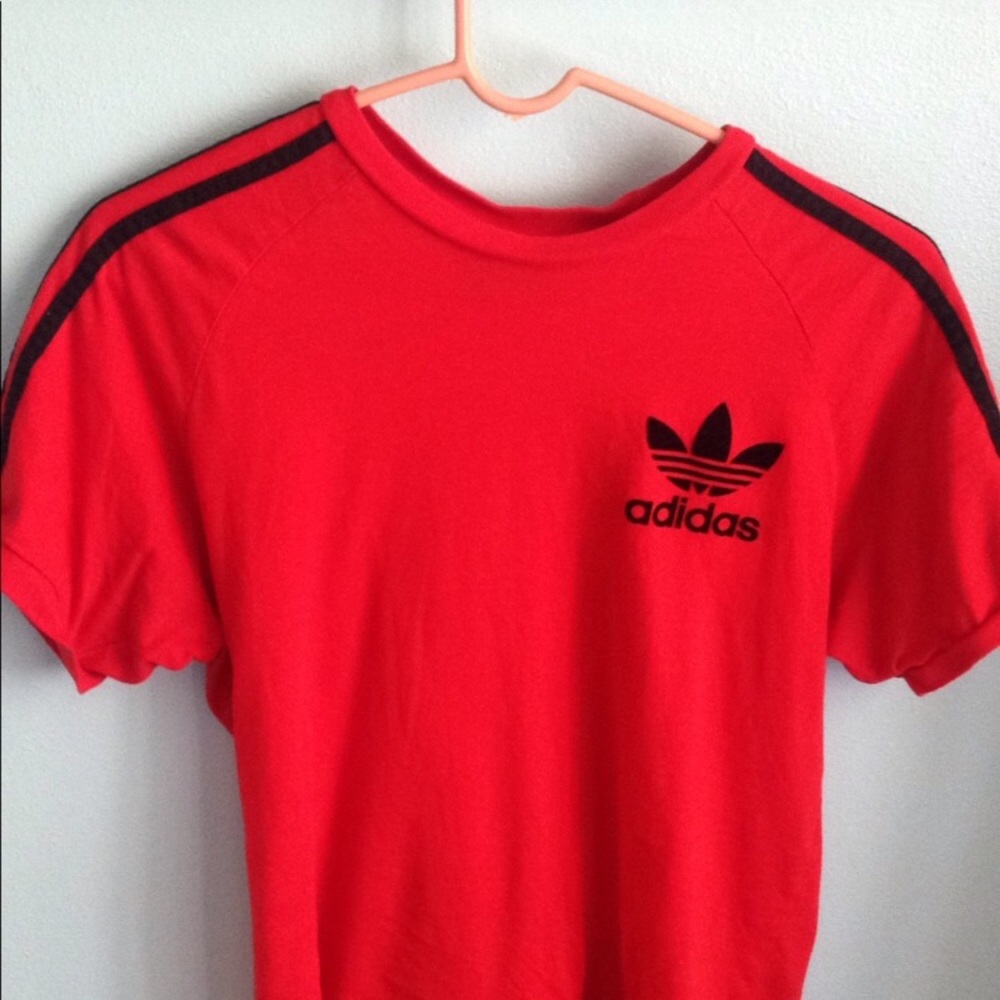 Red and Black Adidas Shirt